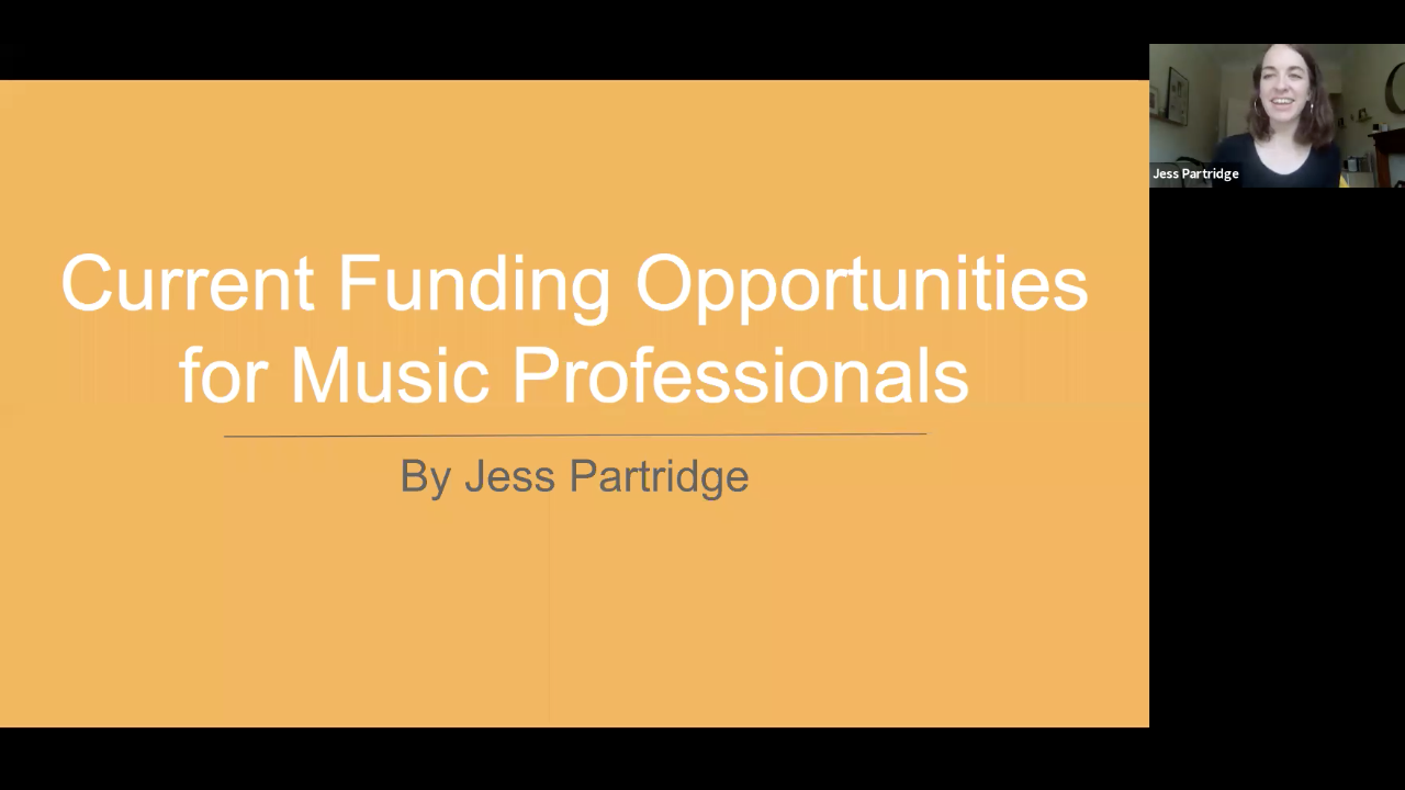 SMIA Workshops: Current Funding Opportunities for Music Professionals
