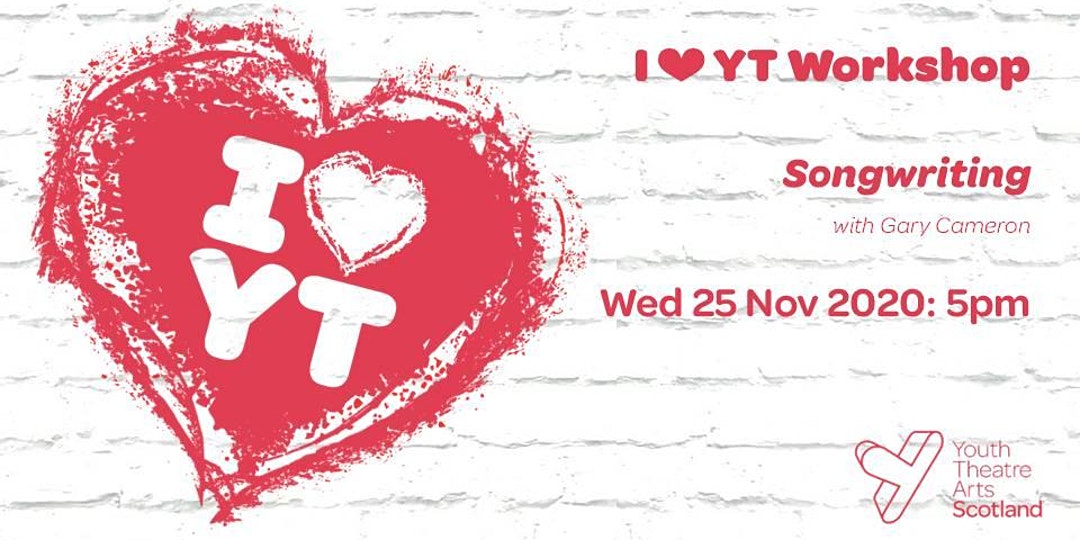 Register for a practical songwriting workshop from Youth Theatre Arts Scotland