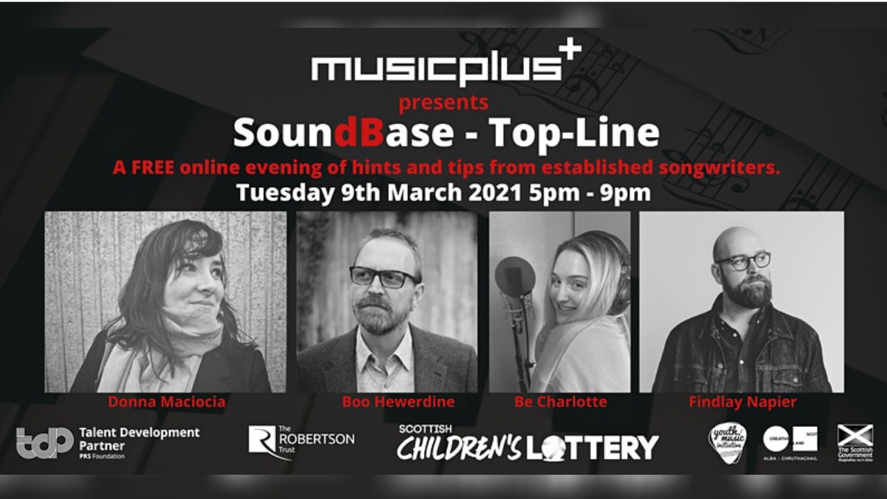 Music Plus presents free Sound Base Top-Line workshop for young people in Scotland