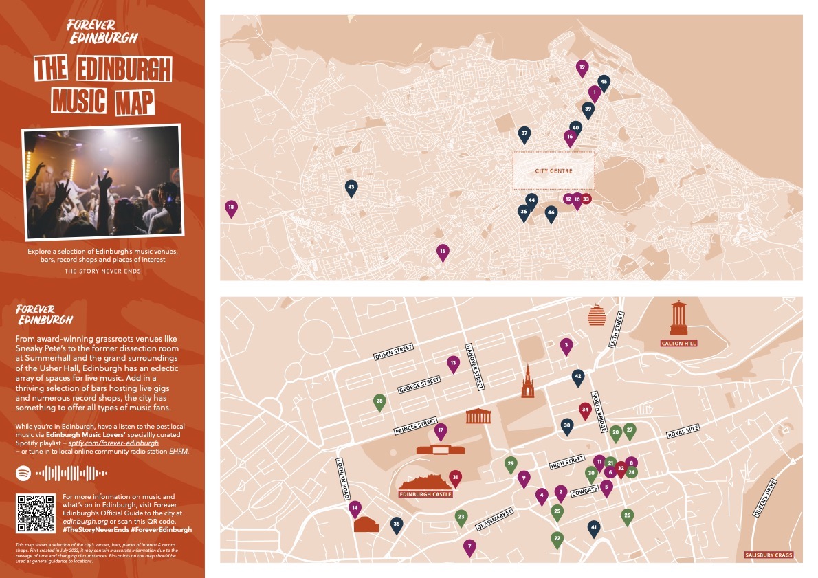 News: Forever Edinburgh Launch The Music Map Of Edinburgh