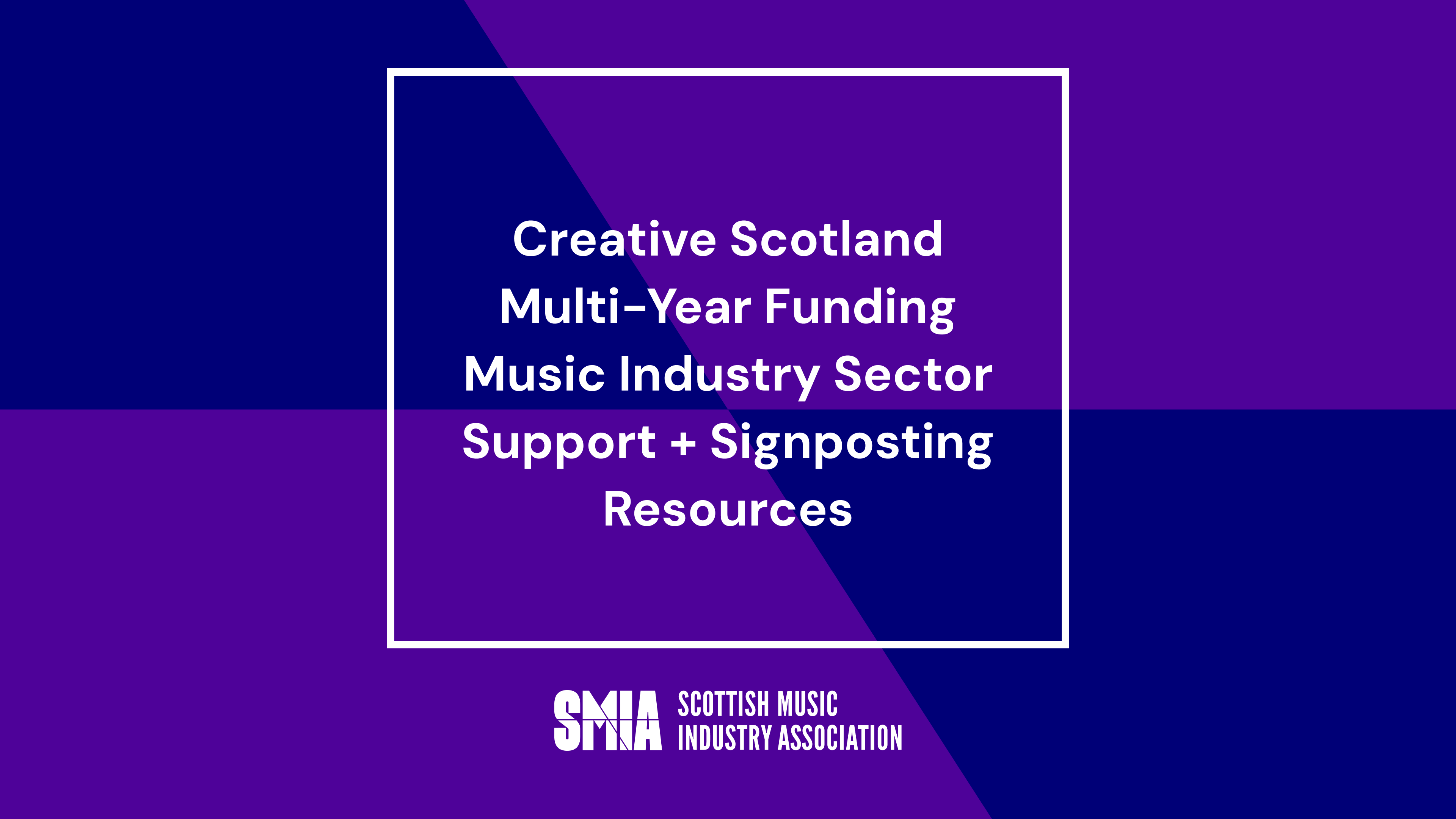 Creative Scotland Multi-Year Funding Decisions and Sector Support Signposting