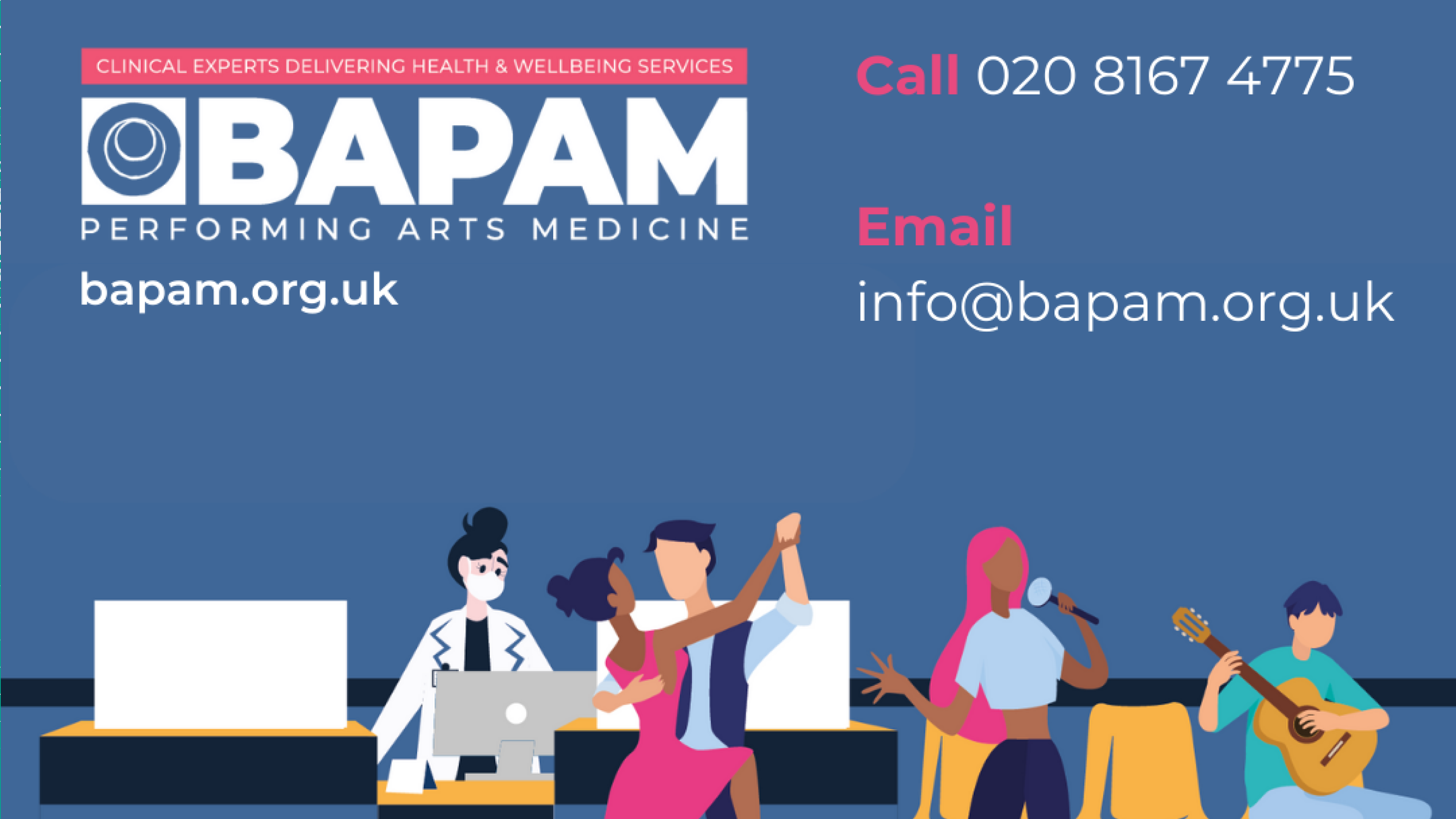 BAPAM opens a free physiotherapy clinic in Glasgow for performing arts professionals and students